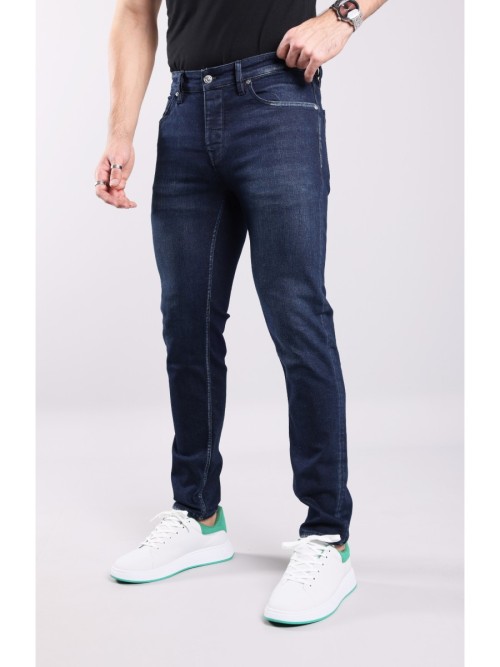 333 Slim Fit Lacivert Yıkamalı Rahat Denim Erkek Jeans