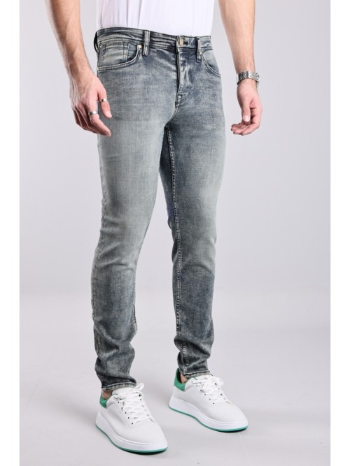1099 Slim Fit Yeşil Tintli Denim Rahat Erkek Jeans