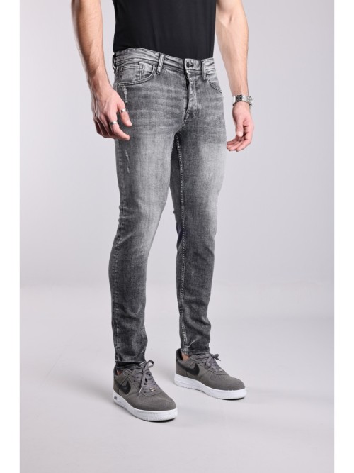 333 Slim Fit Gri Tırnaklı Rahat Denim Erkek Jeans