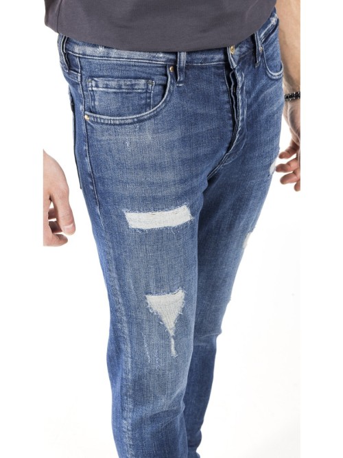 0020 Süper Slim Fit Mavi Rahat Denim Erkek Jeans