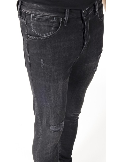 0020 Süper Slim Fit Siyah Rahat Denim Erkek Jeans