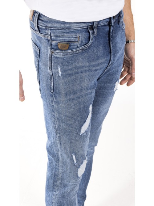 0020 Süper Slim Fit Mavi Rahat Denim Erkek Jeans