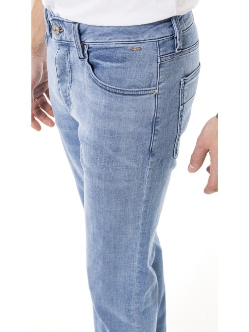 1099 Slim Fit Açık Mavi Yıkamalı Rahat Denim Erkek Jeans