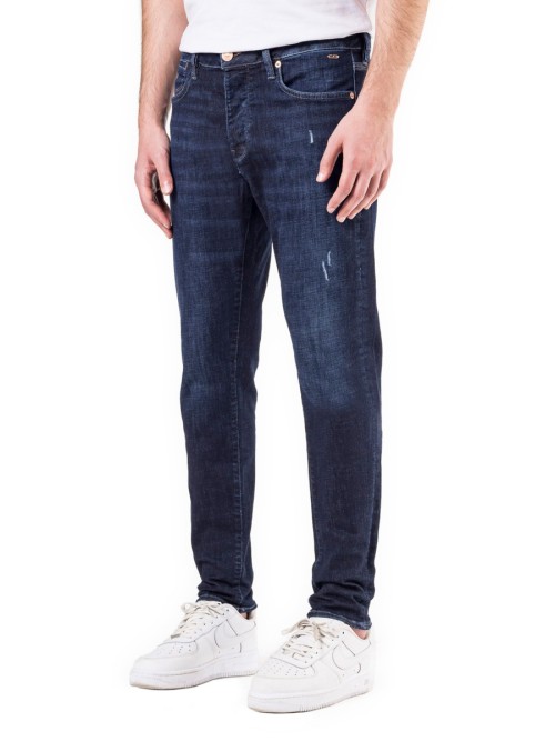 0020 Süper Slim Fit Koyu Lacivert Rahat Denim Erkek Jeans