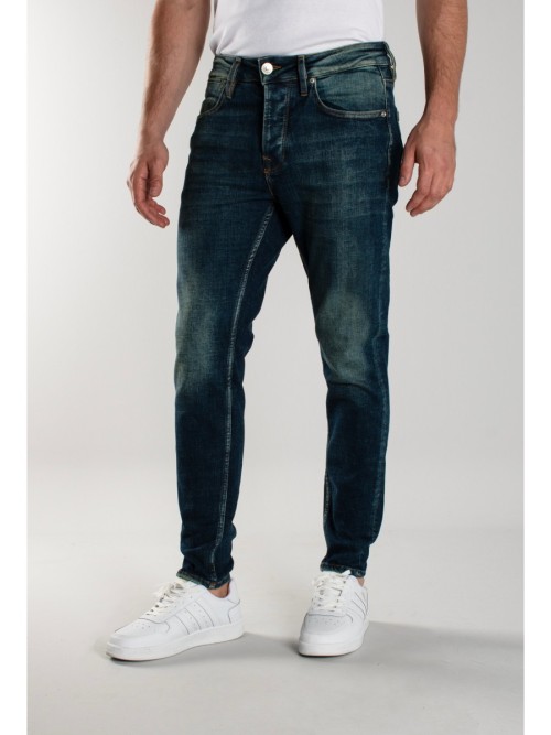 0020 Süper Slim Fit Mavi Yıkamalı Erkek Jeans