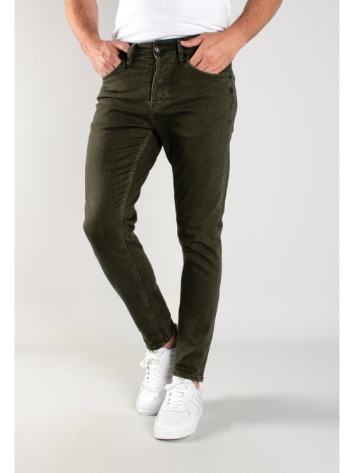 0020 Süper Slim Fit Haki Yıkamalı Erkek Jeans