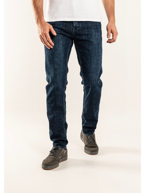 1099 Slim Fit Mavi Yıkamalı Rahat Denim Erkek Jeans